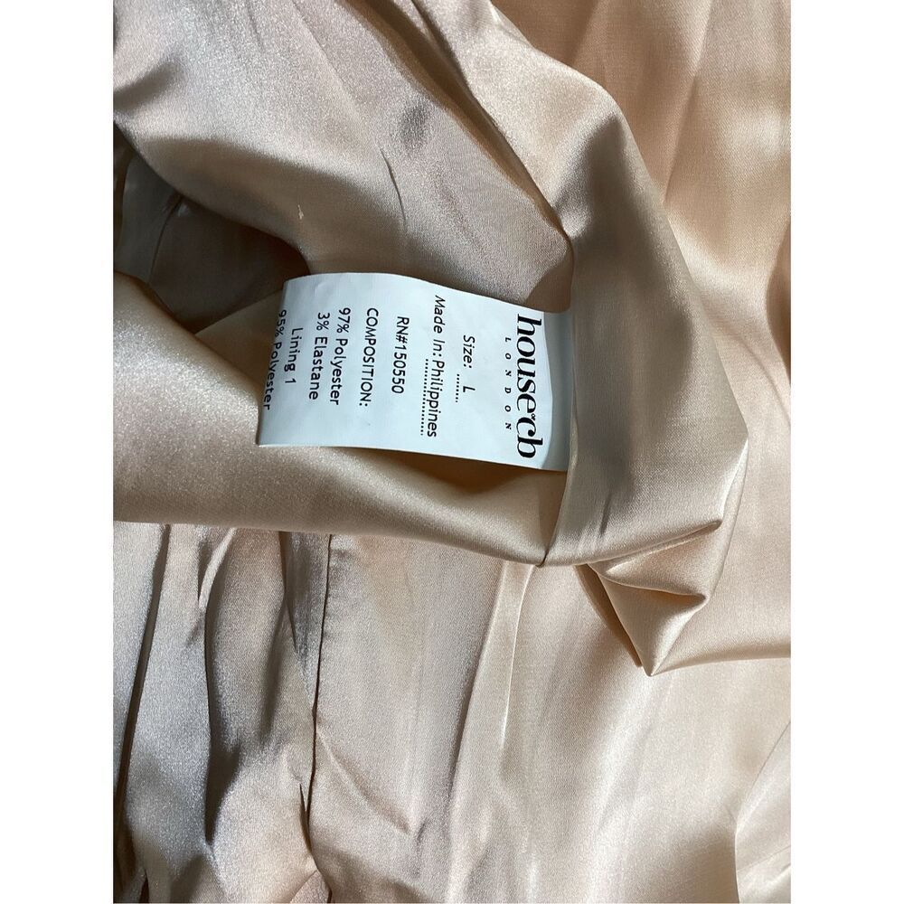 House Of‎ CB Adrienne Blush strapless satin Gown Size L - Picture 12 of 17